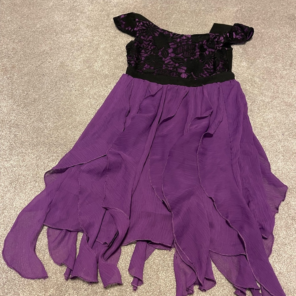 Purple and black dress